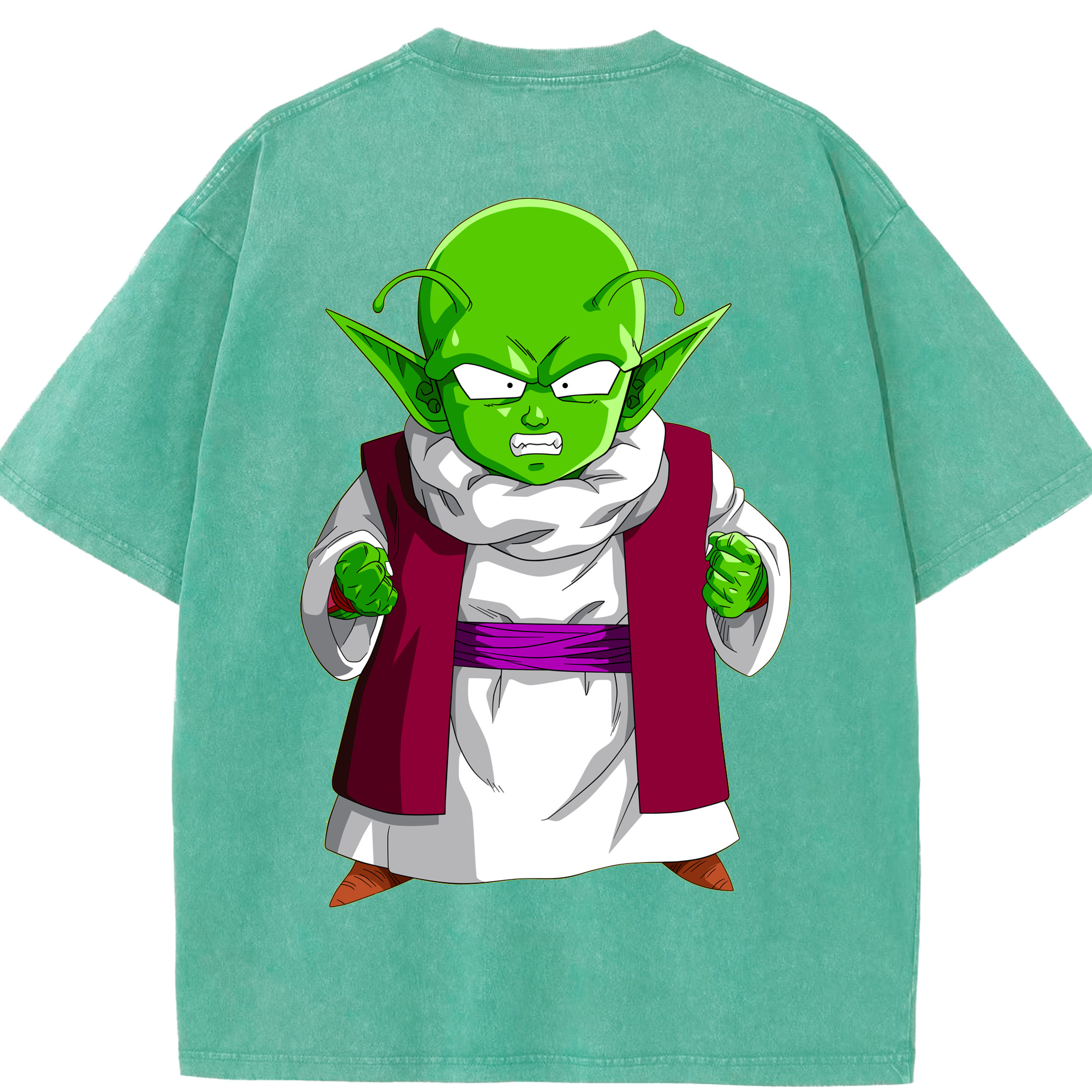 （画像用） ドラゴンボール ピッコロ DRAGON BALL Piccolo 綿100% ヴィンテージ風 半袖Tシャツ（背面プリント）